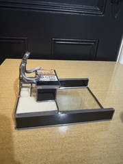 Vtg Carl Goeller Doctor Industrial Note Holder Metal Medical Sculpture Office