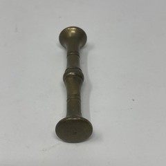 VTG SMALL BRASS MORTAR AND PESTLE WITH HANDLES