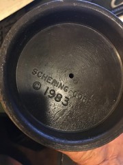 1983 Schering Vintage Brass Pharmacy Mortar & Pestle Paperweight Bookend, Lititz