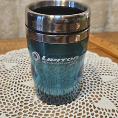 LIPITOR Teal Pharmaceutical Travel Mug Drug Rep Advertising Cholesterol
