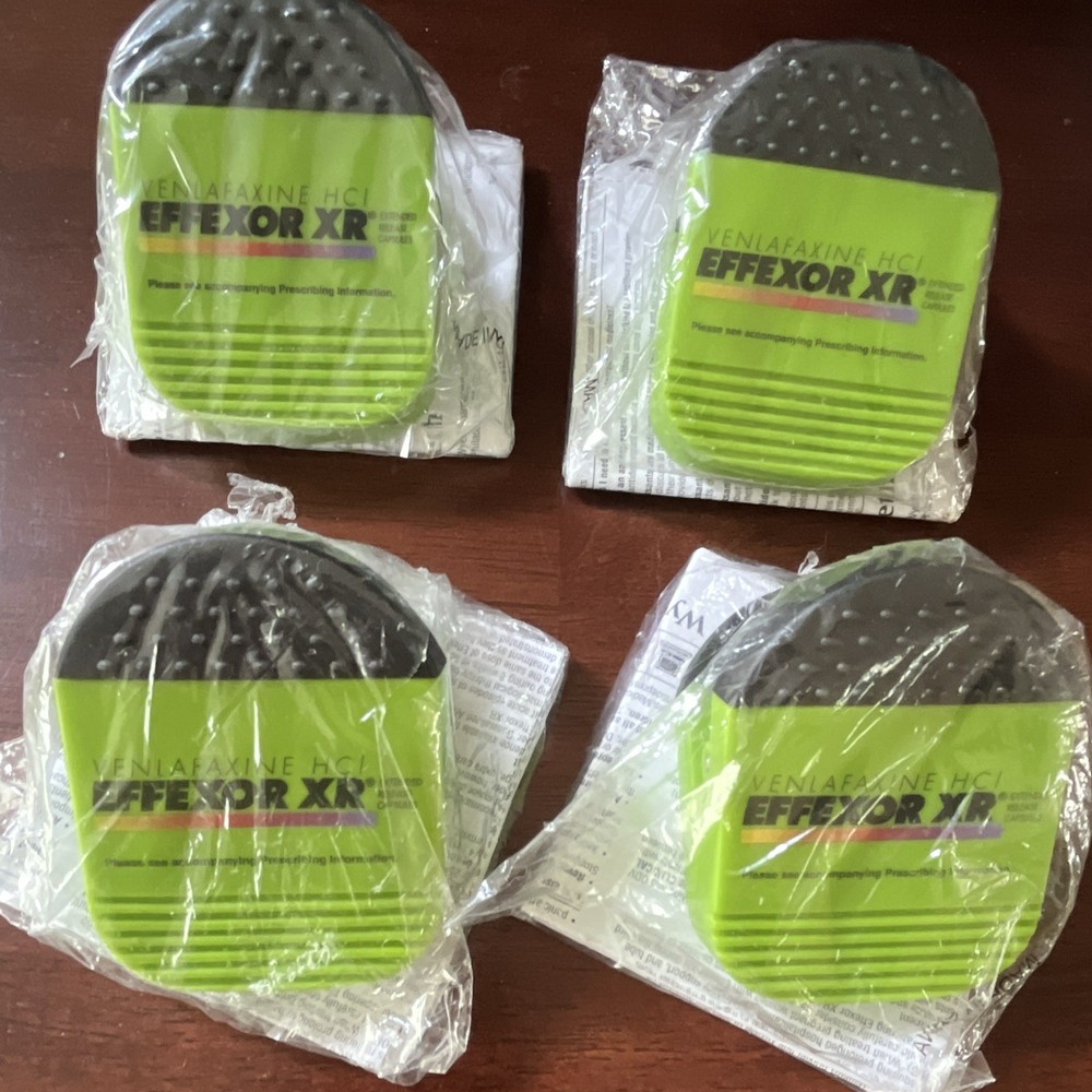 Effexor XR Drug Rep Pharma Promotional Clips Lot of 4 Green Black