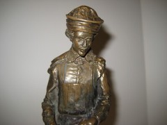18th Century Apothecary Sculpture # 502 By Rick Lewis Cast Metal Sculpture
