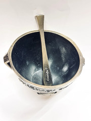 Vintage Deco Rx Pharmacy Class 1972 Brass Mortar and Pestle 4″ tall x 6″ wide
