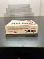 RARE vintage 1980s ALLEREST allergy medicine Empty BOX pharmaceutical medical E2