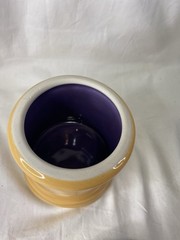 Vtg GLUCOPHAGE XR Pharmaceutical Advertisement Yellow Lidded Urn Apothecary Jar