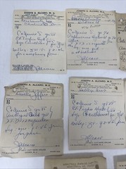 1940’s 1943 Lot of 10 Medical Prescriptions Script Pharmaceutical Dr Ephemera