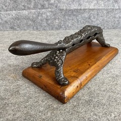 Apothecary Medical Cork Press Mounted on Wood Plinth Antique