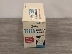 Sterile Pads Advertising Box Kendall Curity Telfa Original Content Vintage 1970s