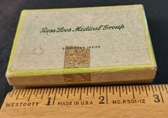 VIntage Adv Promo Cardboard Pill Box – Ross-Loos Medical Group, Los Angeles