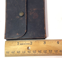 EMPTY Antique Leather Physician’s Folding Wallet Case – Vintage Medical Field