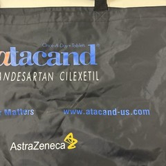 Astrazeneca Atacand Candesartan Cilexetil Drug Rep Merch Zippered Black Bag