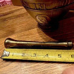 Vintage 1965 Schering ‚Galen‘ Ornate Brass Pharmacist Mortar & Coricidin Pestle
