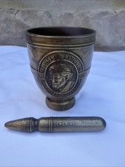 Vintage Apothecary Pharmacy Collectibles Lot Schering Hampden College Bronze Car