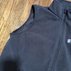Pharmaceutical Rep Drug Merch Swag Seroquel Black Lands’ End Fleece Vest Medium