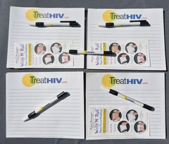 Vtg ’99 Treat HIV GSK Pharma Advertising Mousepads Pens Lot Medical AIDS History