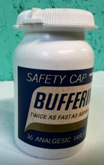 Bufferin Tablets Vintage Medicine Plastic Bottle-A4