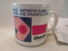 1980s Orudis Arthritis Pain Medical Coffee Mug Cup Magic Changes Design