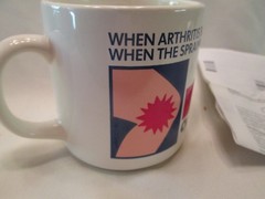 1980s Orudis Arthritis Pain Medical Coffee Mug Cup Magic Changes Design