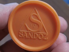 Vtg OPTALIDON SANDOZ MED. TIN BOX Swiss (Turkey 1965)