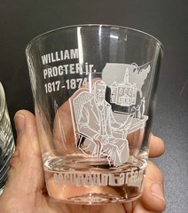 Set Of 5 Vtg William Proctor Jr RX Pharmacist Secundum Artem 6oz Etched Glass