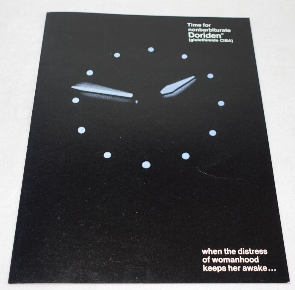 Doriden Gynecology Obstetrics Pharmaceuticals 1960s Original Advertisement
