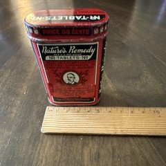 Nature’s Remedy NR Tablets Vintage Tin „Price 50 Cents“ Red/Black