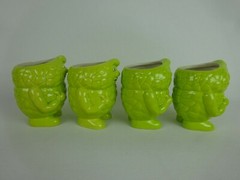 Actos Pharmaceutical Coffee Cup ~Lot of 4 Triglyceride Mugs ~Green Funky Cool ~*