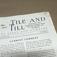 Tile And Till Magazine Eli Lilly And Company May 1933 Indianapolis Indiana