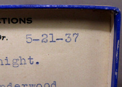 white 1937 PRESCRIPTION BOX Kelley-Ross Inc Pharmacy Seattle Wash. DR. UNDERWOOD