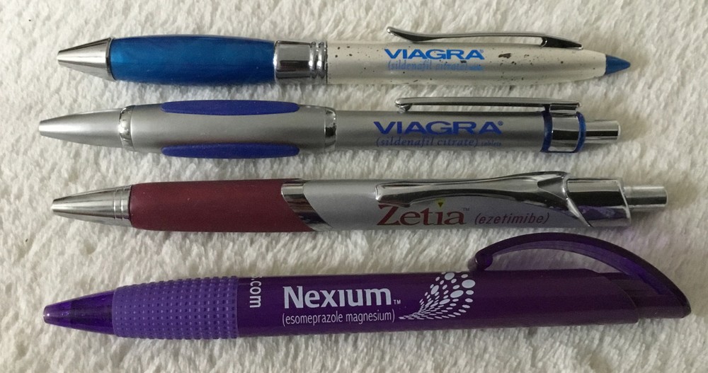 VTG Lot 4 Drug Rep Pharmaceutical Pens Viagra,Nexium, Zetia