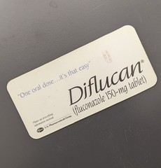 Drug Rep Pharmaceutical Promo DIFLUCAN Refrigerator Magnet 1 7/8″ X 4″
