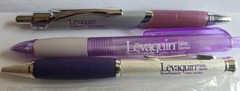 LEVAQUIN Metal Pens + Letter Opener Vintage Pharmaceutical Drug Rep Promo WRITES