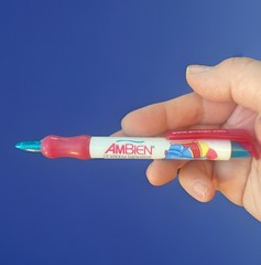 Ambien PEN Drug Rep Pharmaceutical Promo Medical Advertising Rare Pink – Working