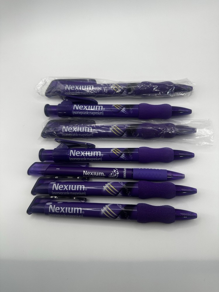 Pharmaceutical Nexium Drug Rep Pens Purple Lot Of 7