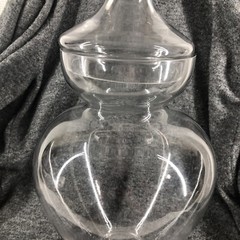 HUGE Vintage Ribbed & Footed Glass Chemist Carboy / Apothecary Display Jar