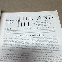 Tile And Till Magazine Eli Lilly And Company January 1936 Indianapolis Indiana