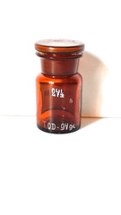 PROTARGOLUM, Vintage Glass Apothecary Pharmacy Brown Jar, 50 ml, Cap