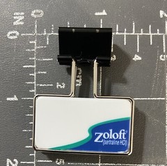 Zoloft Brand Logo Pharmaceutical Advertising Binder Clip Sales Promotional Item