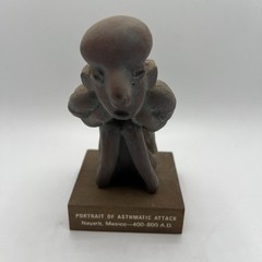 Mayan Figure Schering Medical Advertising Pre Columbian Replica Asthmatic Attack