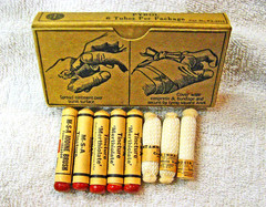 VINTAGE Tincture Merthiolate, Iodine & Inhalent Swabs Mini First Aid Mine Safety
