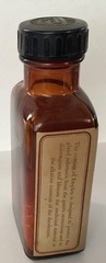 Rare Vintage Emplets Anterior Pit Amber Medicine Bottle Parke Davis w/contents