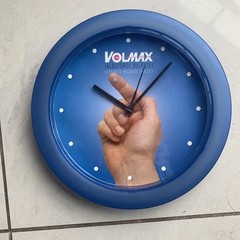 Volmax Wall Clock Vintage Pharmaceutical Drug Rep Promo Item – 12″ Blue NEW