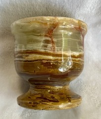 Vintage Fred Harvey Trading Co Onyx Mortar & Pestle Set – Original Tag