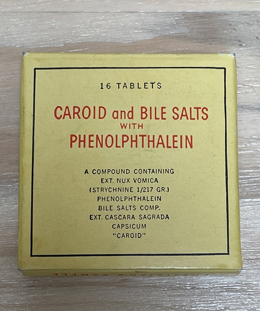 Antique Medicine Caroid and Bile Salts Medical Pharmaceutical Box