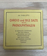 Antique Medicine Caroid and Bile Salts Medical Pharmaceutical Box