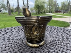 MORTAR & PESTLE PHARMACY CELEBRATES 76 BiCENTENNIAL Brass Bronze SECUNDUM ARTEM