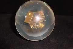 Inderal Ayerst prescription paperweight acrylic used 3 inch diameter