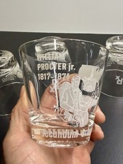 Set Of 5 Vtg William Proctor Jr RX Pharmacist Secundum Artem 6oz Etched Glass