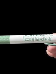 VTG Sarafem Fluoxetine HCl Pharma Rep Promo Pen Bic Black Ink Writes