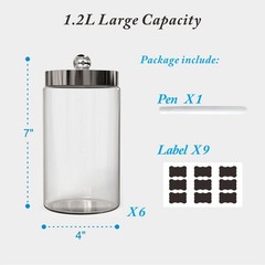 Clinic Glass Sundry Jar Sets First Aid Organized Supplies Storage Container …